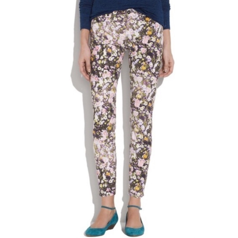 Madewell Floral Skinny Skinny Jeans Size 25 D